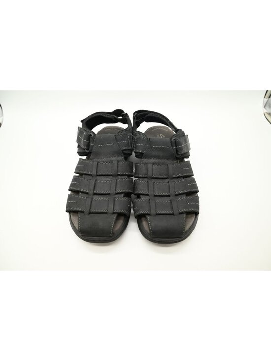 Clarks Walkford Fish Fisherman Sandals Sz 11 Black Tumbled Hook & Loop Comfort main image 4